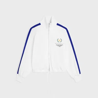 Celine Tracksuit Jacket In Double-face Jersey In White