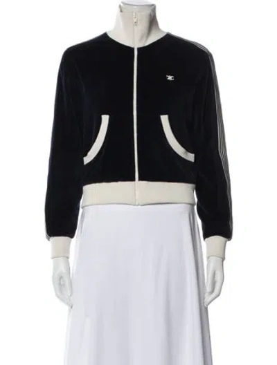 Pre-owned Celine Tracksuit Jacket Velvet Bomber Jacket In Multi