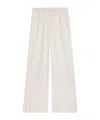 Celine Elastic Waist Casual Pants In White