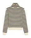 Celine Men Wool And Cashmer Sweater With Striped Motif In Nude