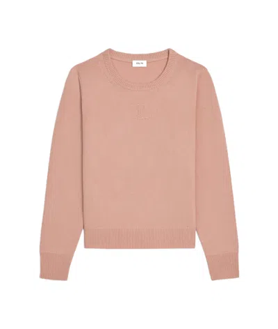 Celine Traditional Cashmere Round-neck Sweater In Nude