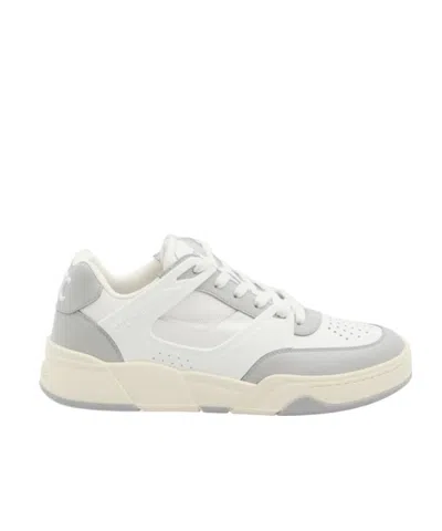 CELINE CELINE TRAINER CT-09 LOW LACE-UP SNEAKER IN CALFSKIN AND MESH
