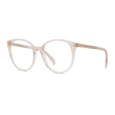 Celine Transparent Rose Glitter Eyeglasses