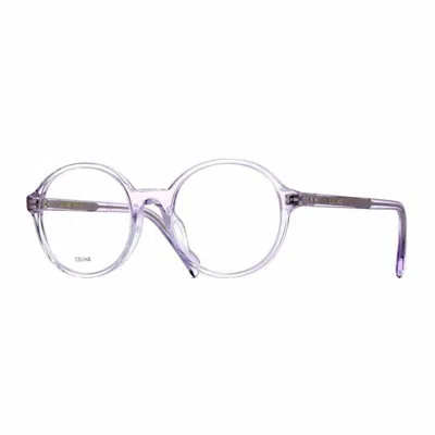 Celine Transparent Round Eyeglasses In Purple