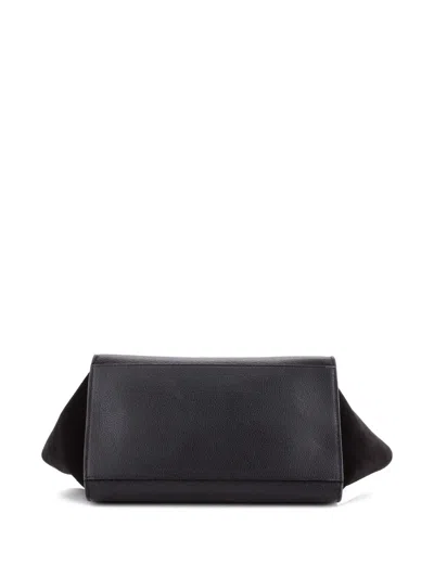 Pre-owned Celine Trapeze Bag Leather Small Satchel In Black