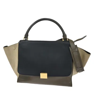 Pre-owned Celine Trapeze Bag Leather With Suede Multicolour Leather Handbag ()