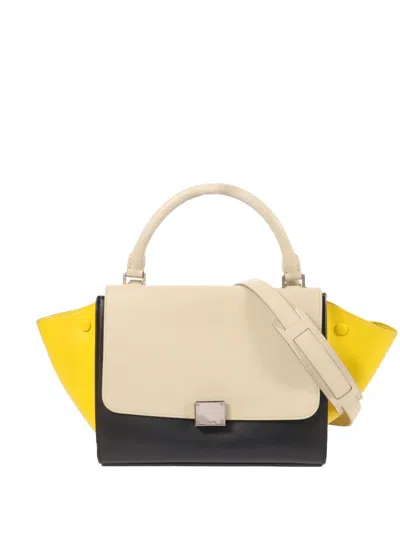 Pre-owned Celine Trapeze Leather Shoulder Bag In Black