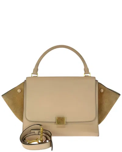 Celine Trapeze Leather Suede Handbag (authentic Pre-loved) In Brown