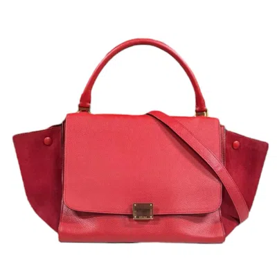 Pre-owned Celine Trapeze Red Color Leather Shoulder Bag ()