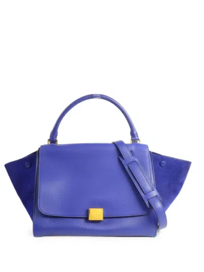 Pre-owned Celine Trapeze Shoulder Bag In Blue