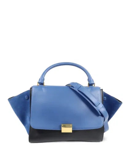 Pre-owned Celine Trapeze Shoulder Bag In Blue