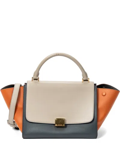 Pre-owned Celine Trapeze Shoulder Bag In Gray