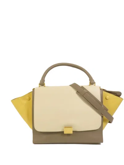Pre-owned Celine Trapeze Shoulder Bag In Neutral