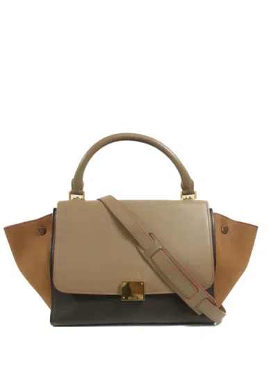 Pre-owned Celine Trapeze Shoulder Bag In Neutral