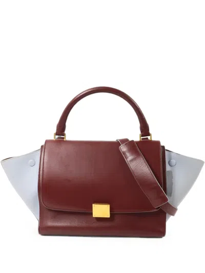 Pre-owned Celine Trapeze Shoulder Bag In Red