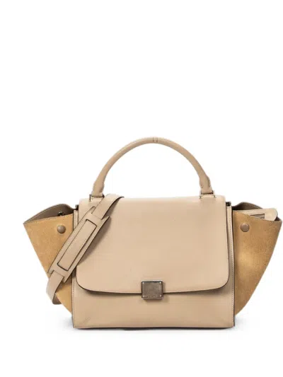 Celine Trapeze Small Shoulder Bag In Brown