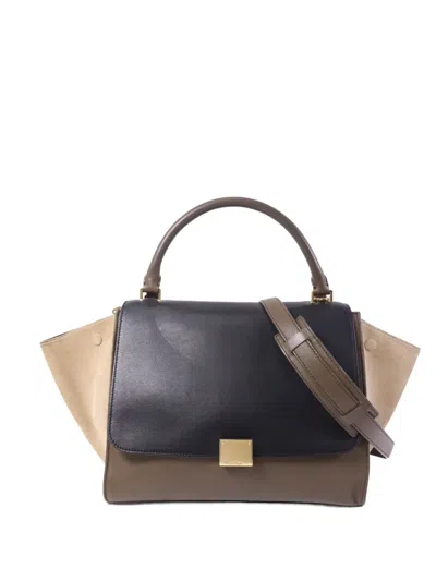 Pre-owned Celine Trapeze Tote Bag In Black