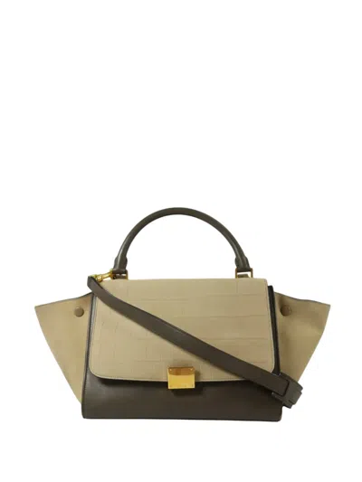 Pre-owned Celine Trapeze Tote Bag In Brown