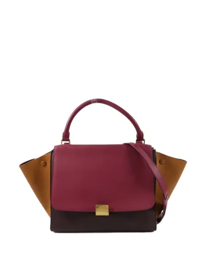 Pre-owned Celine Trapeze Tote Bag In Red