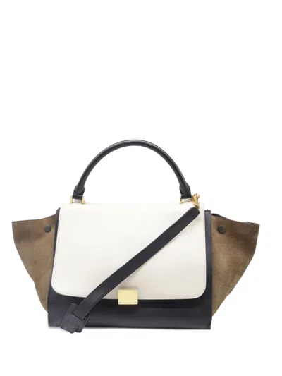 Pre-owned Celine Trapeze Tote Bag In White
