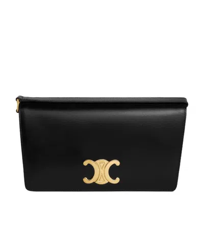 CELINE TRAPEZE TRIOMPHE BAG IN SHINY CALFSKIN