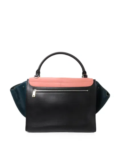 Pre-owned Celine Trapeze Two-way Tote Bag In Green