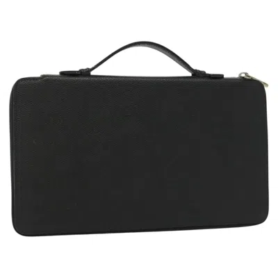 Pre-owned Celine Travel Organizer Leather Black Leather Clutche & Pouche Bag ()
