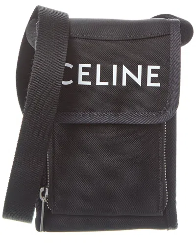 Celine Trekking Nylon Phone Pouch In Black