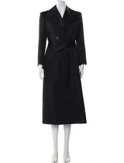 Pre-owned Celine Trench Coat In Black