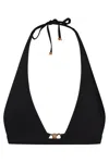 Celine Triangle Bikini Top In Black