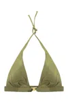 Celine Triangle Bikini Top In Green
