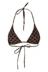 Celine Triangle Bikini Top In Multi