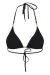 Celine Triangle Bikini Top In Black