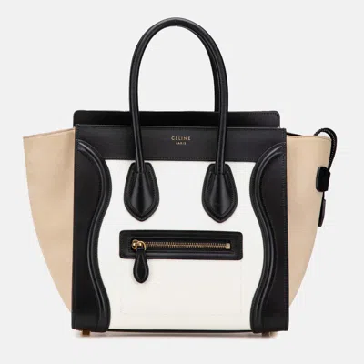 Pre-owned Celine Tricolor Leather Luggage Mini Tote