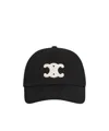 Celine Trimphe Baseball Cap In Black
