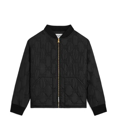 Celine Trimphe Baseball Jacket In Black