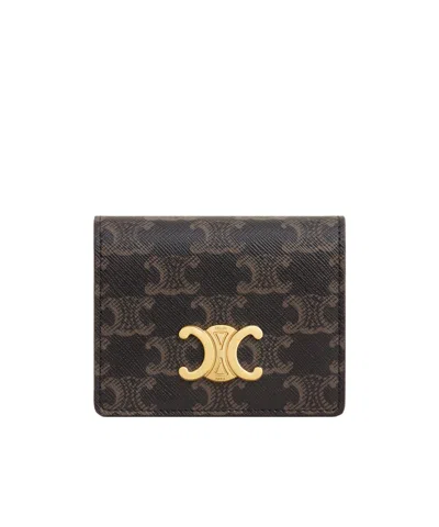 Celine Trimphe Business Card Holder In Black