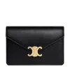 Celine Trimphe Chain Wallet In Black