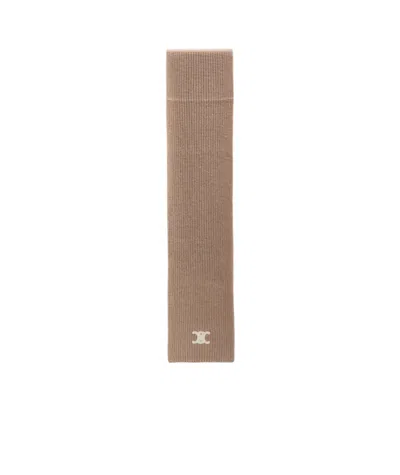 Celine Trimphe Scarf In Brown