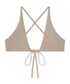 Celine Trimphe Triangular Swimsuit In Nude