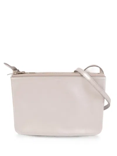 Pre-owned Celine Trio Clutch In Silver