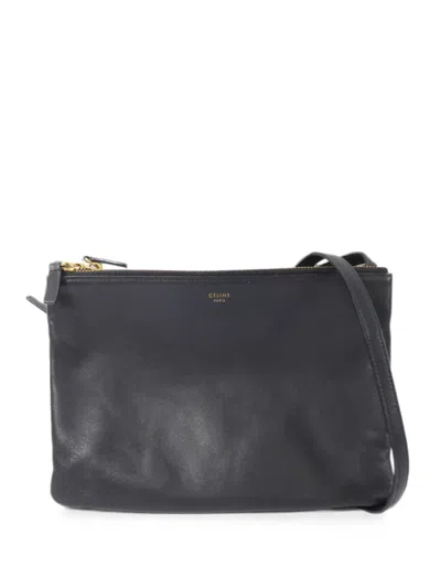 Pre-owned Celine Trio Cross Body Bag In Black