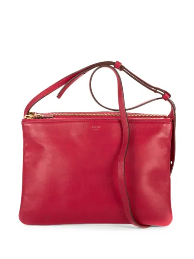 Pre-owned Celine Trio Cross Body Bag In Red