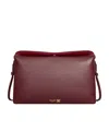 Celine Trio Flap In Smooth Lambskin In Burgundy