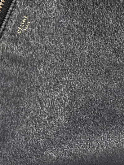 Pre-owned Celine Trio Leather Large Crossbody Bag In Black