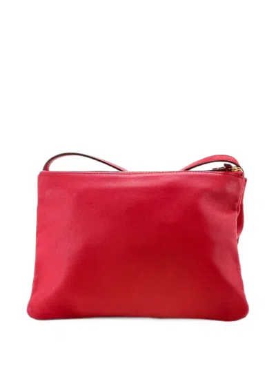 Pre-owned Celine Trio Leather Large Crossbody Bag In Pink