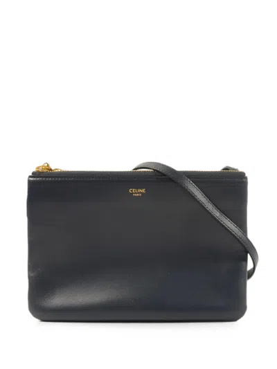 Pre-owned Celine Trio Shoulder Bag In Blue
