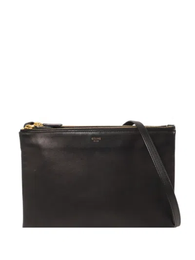 Pre-owned Celine Trio Shoulder Bag In Brown
