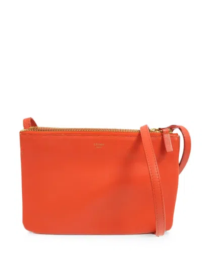 Pre-owned Celine Trio Shoulder Bag In Orange