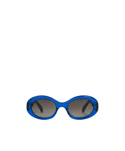 Celine Triomphe 01 Sunglasses In Acetate In Blue